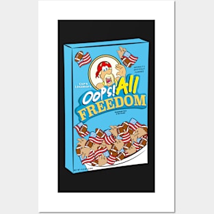 Oops all freedom american food Posters and Art